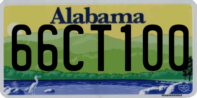 AL license plate 66CT100