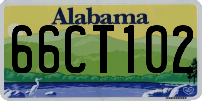AL license plate 66CT102