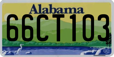 AL license plate 66CT103