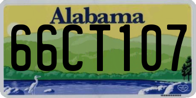 AL license plate 66CT107