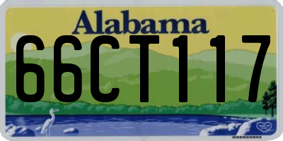 AL license plate 66CT117
