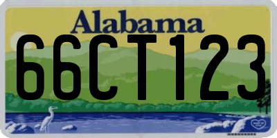 AL license plate 66CT123