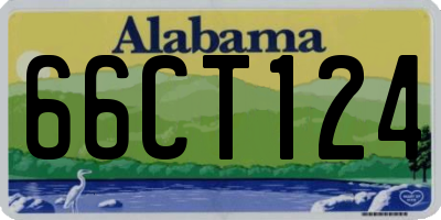 AL license plate 66CT124