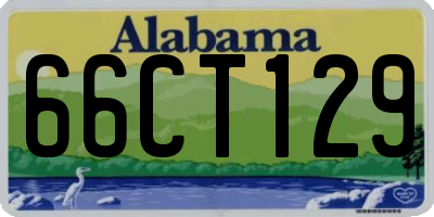 AL license plate 66CT129