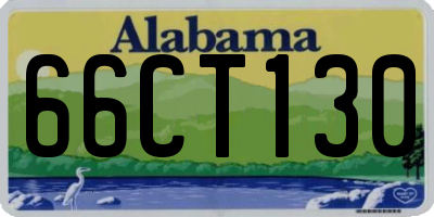AL license plate 66CT130