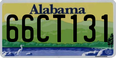 AL license plate 66CT131