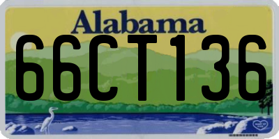AL license plate 66CT136