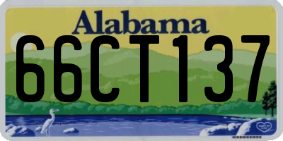 AL license plate 66CT137
