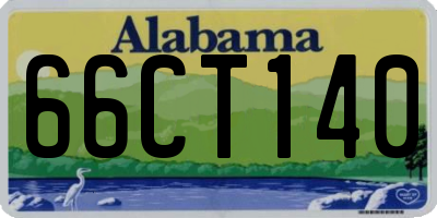 AL license plate 66CT140