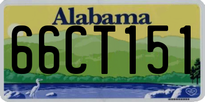 AL license plate 66CT151