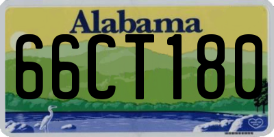 AL license plate 66CT180