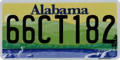 AL license plate 66CT182