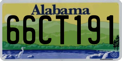 AL license plate 66CT191