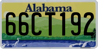 AL license plate 66CT192