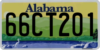 AL license plate 66CT201
