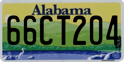 AL license plate 66CT204