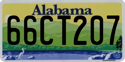 AL license plate 66CT207