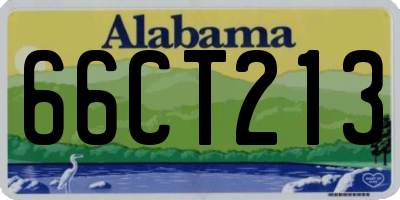 AL license plate 66CT213