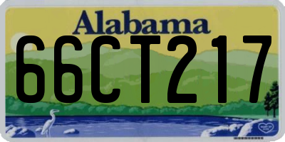 AL license plate 66CT217