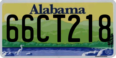 AL license plate 66CT218