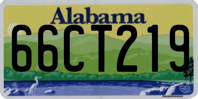 AL license plate 66CT219