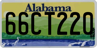 AL license plate 66CT220