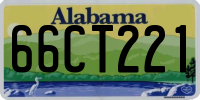 AL license plate 66CT221