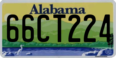 AL license plate 66CT224