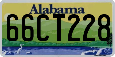 AL license plate 66CT228