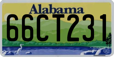 AL license plate 66CT231