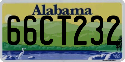 AL license plate 66CT232