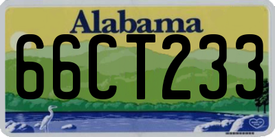 AL license plate 66CT233