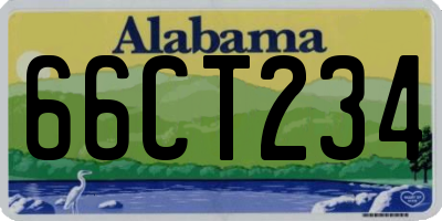 AL license plate 66CT234