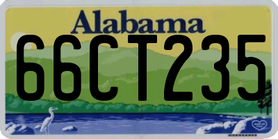 AL license plate 66CT235
