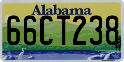 AL license plate 66CT238