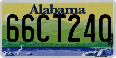 AL license plate 66CT240