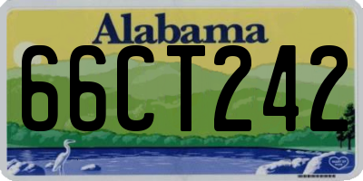 AL license plate 66CT242