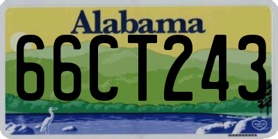 AL license plate 66CT243