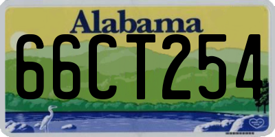 AL license plate 66CT254
