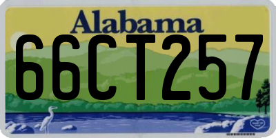 AL license plate 66CT257