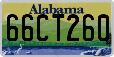AL license plate 66CT260