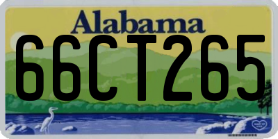 AL license plate 66CT265