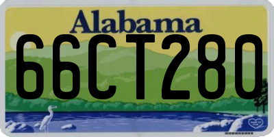 AL license plate 66CT280