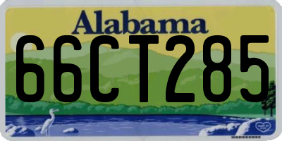 AL license plate 66CT285