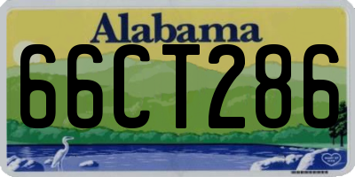 AL license plate 66CT286