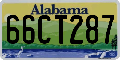 AL license plate 66CT287