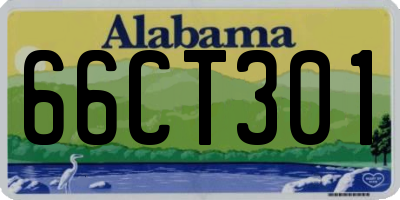 AL license plate 66CT301