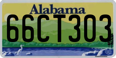 AL license plate 66CT303