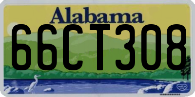 AL license plate 66CT308