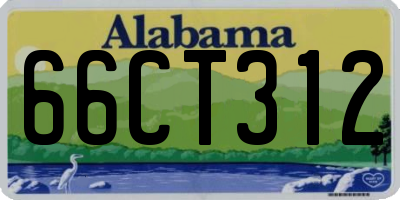 AL license plate 66CT312